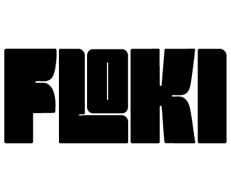 Logo horizontal da Agência Floki Marekting e Publicidade na cor preta