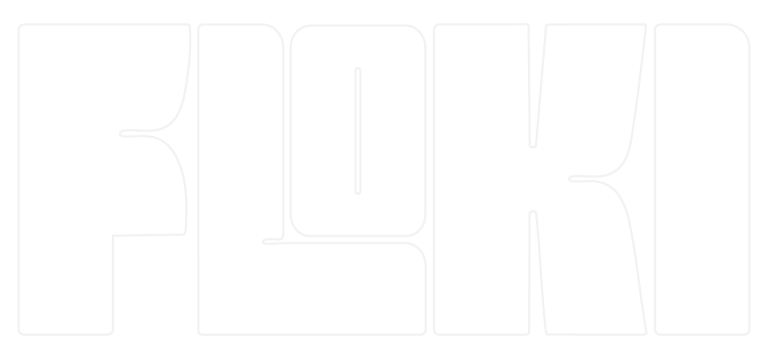 Logo Floki com contorno branco