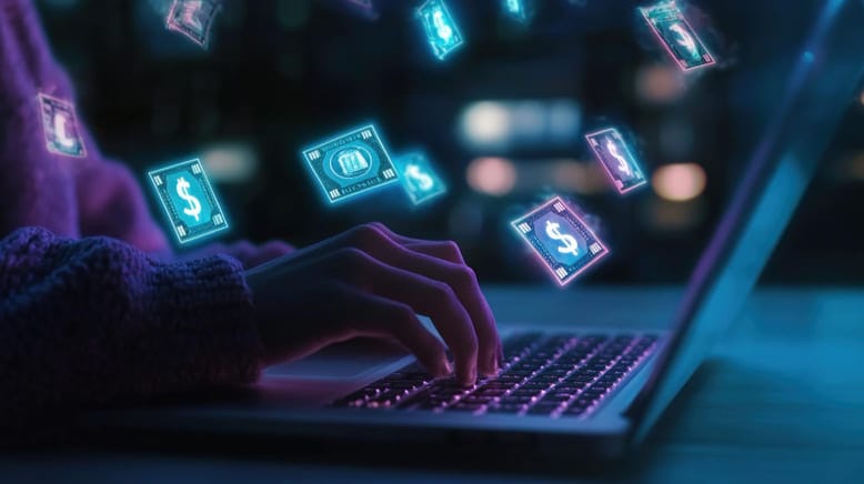 Profissional gerenciando campanhas de tráfego pago para SaaS com foco em geração de receita recorrente e MRR.